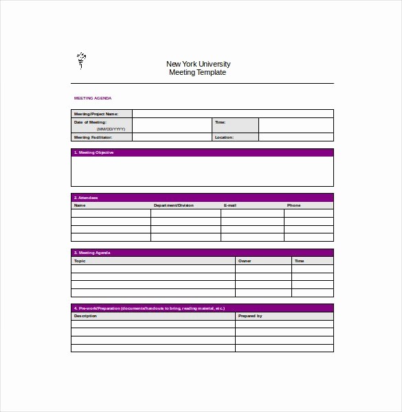 Meeting Notes Template for Word Fresh Meeting Notes Template