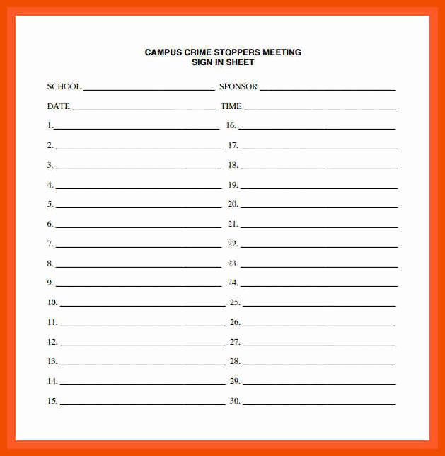 Meeting Sign In Sheet Doc Awesome 6 7 Sample Sign In Sheet