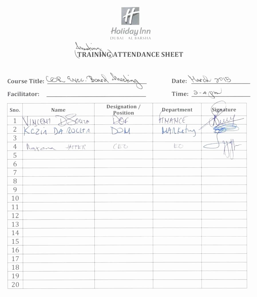Meeting Sign In Sheet Excel Luxury Safety Meeting Sign In Sheet Template