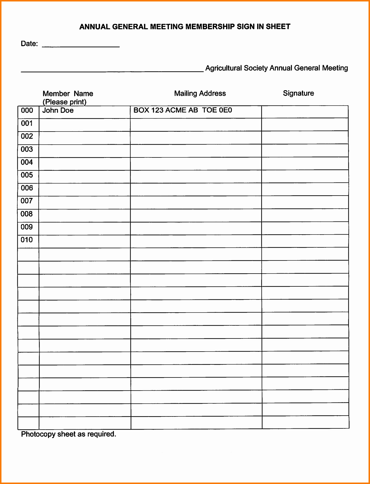 Meeting Sign Up Sheet Template Unique event Sign In Sheet