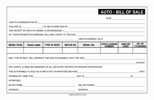 Microsoft Bill Of Sale Template Awesome 6 Bill Sale Templates Excel Pdf formats