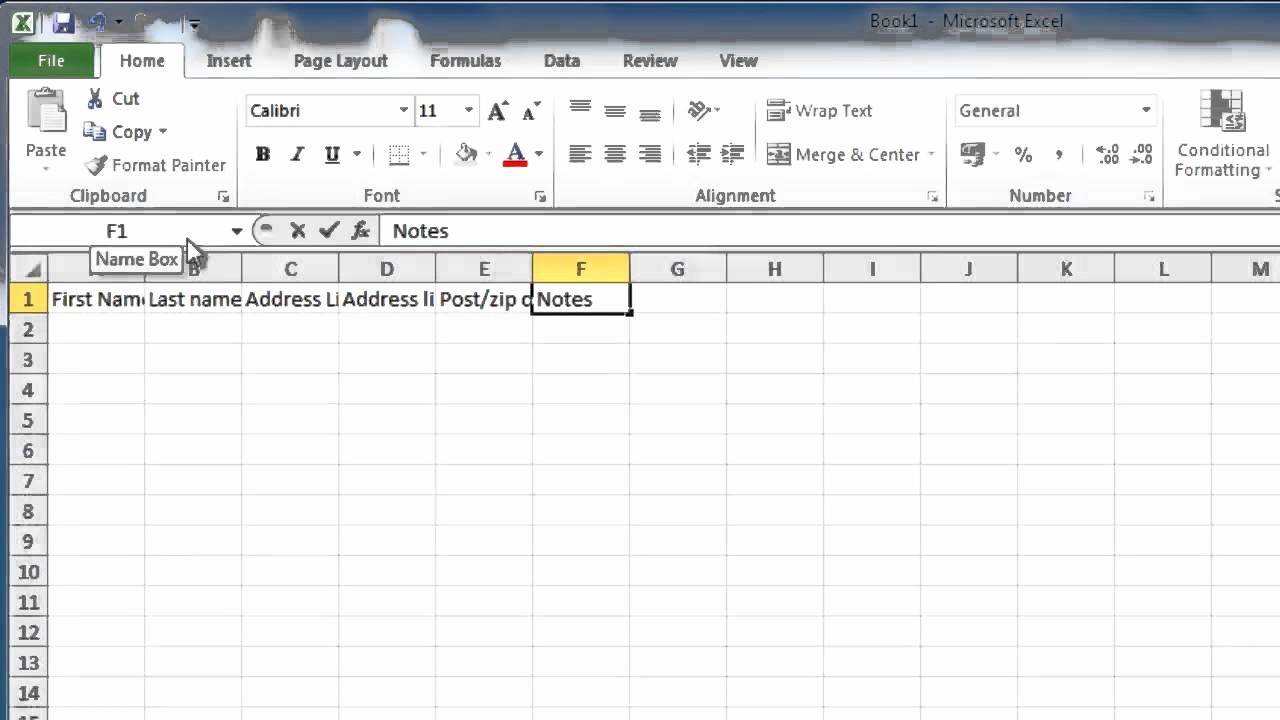Microsoft Excel Address Book Template Awesome How to Make Address Book In Excel 2010