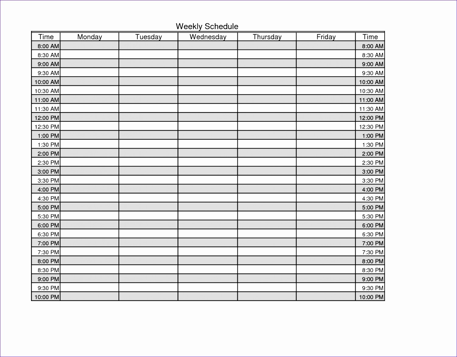 Microsoft Excel Weekly Schedule Template Beautiful 10 Microsoft Excel Weekly Schedule Template