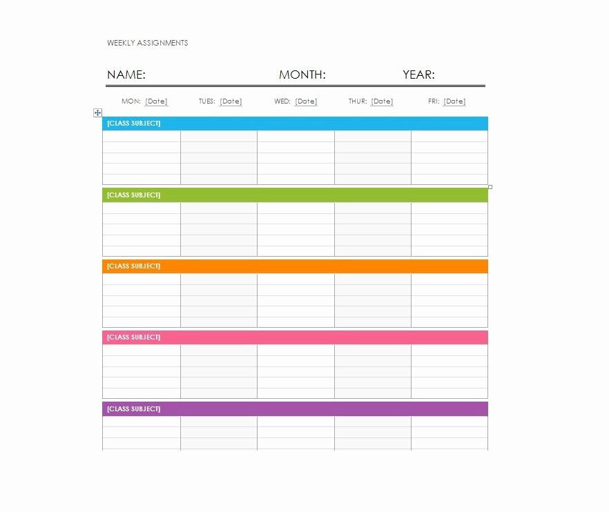 Microsoft Excel Weekly Schedule Template Fresh 26 Blank Weekly Calendar Templates [pdf Excel Word
