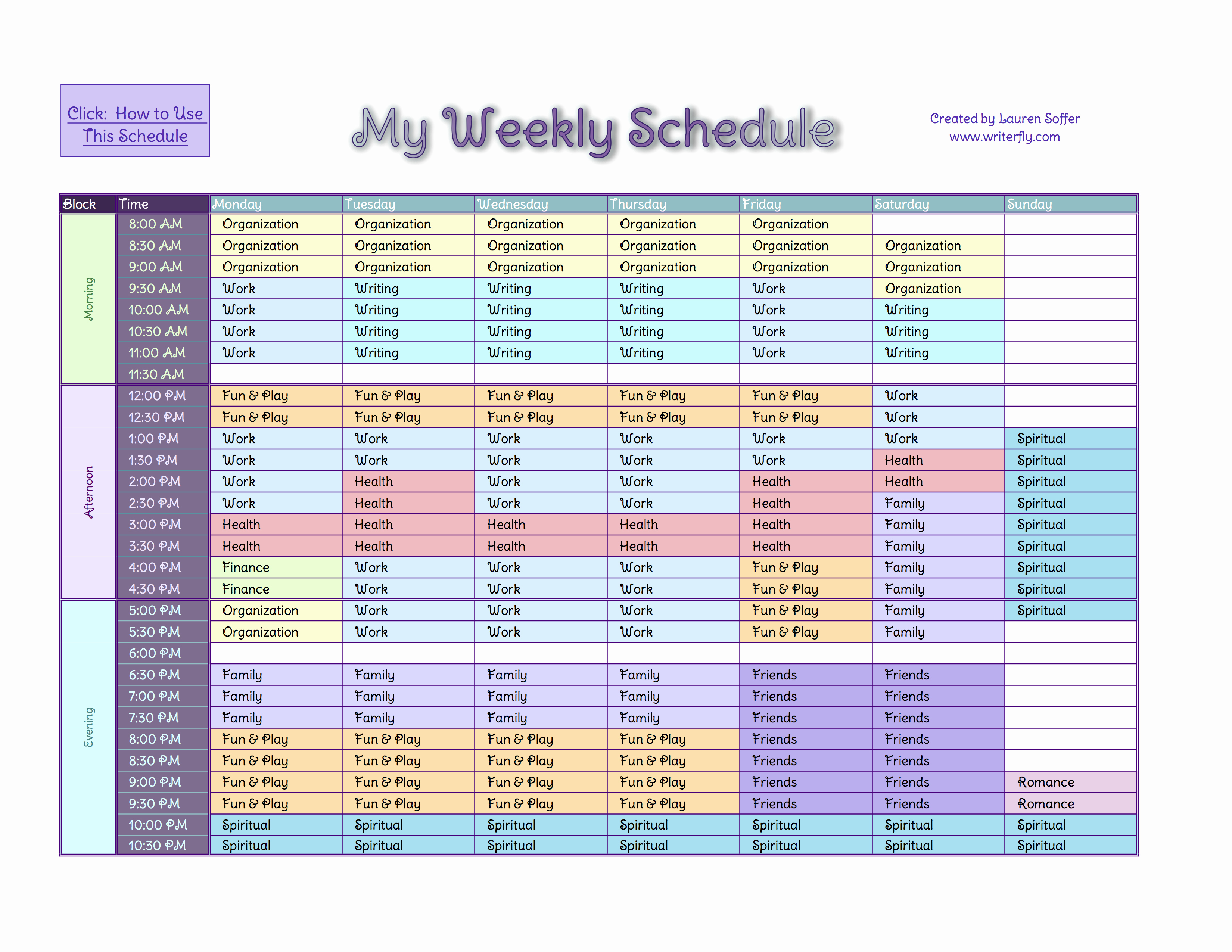 Microsoft Excel Weekly Schedule Template Lovely Time Management Template Weekly Schedule Going to Give