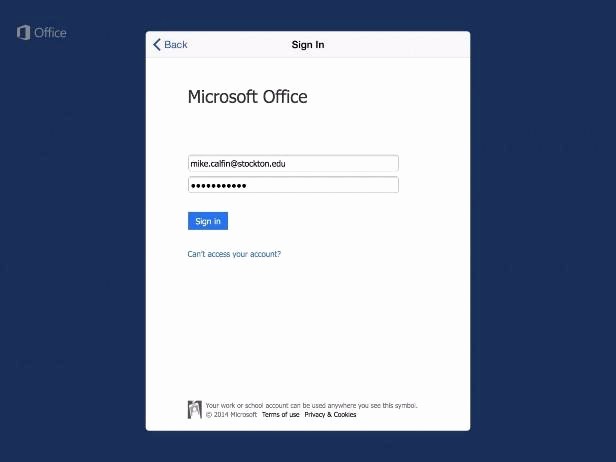 Microsoft Office 360 Sign In Elegant Setting Up Microsoft Fice On Your Ios Device
