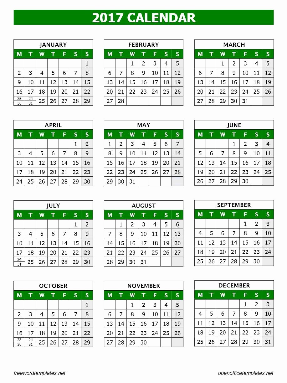 Microsoft Office Calendar Template 2017 Luxury 2017 Calendar Template