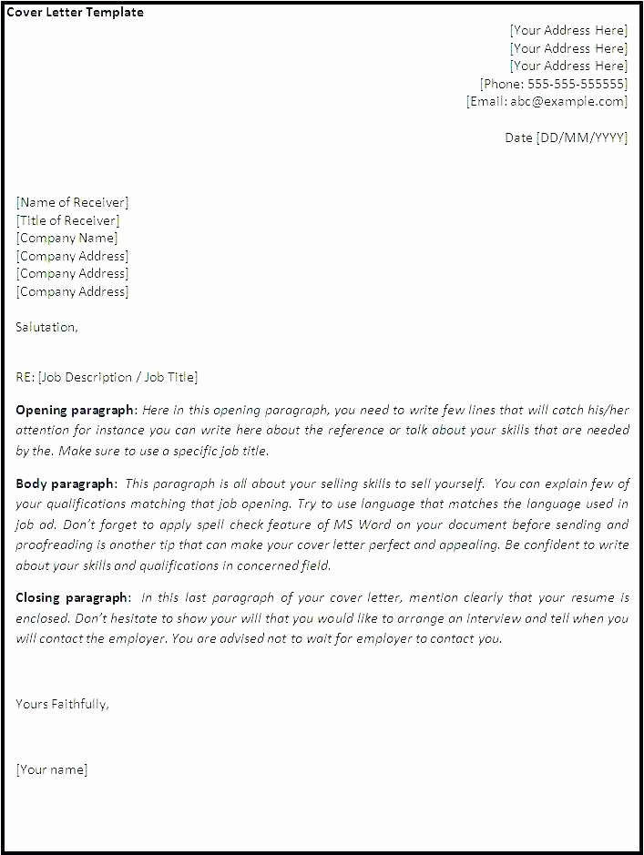 Microsoft Office Cover Letter Templates New Microsoft Cover Letter Templates for Resume Cover Letter