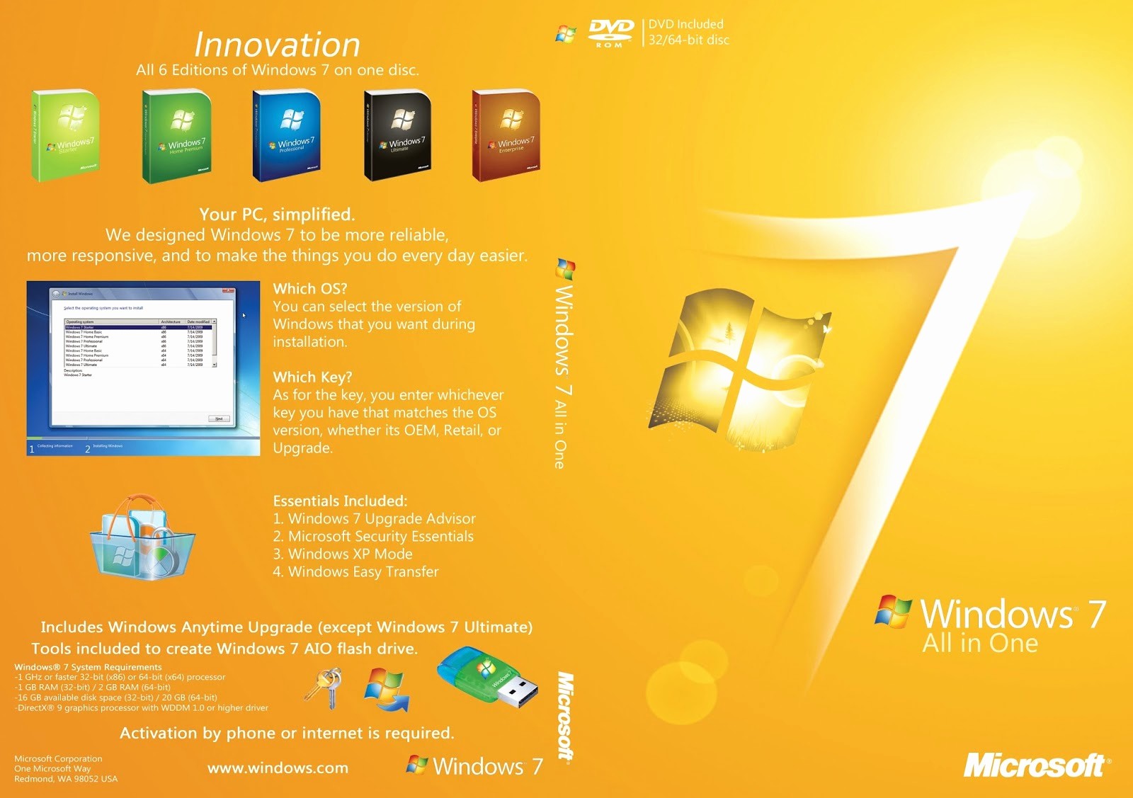 Microsoft Office Essentials Free Download Beautiful Windows 7 All In E iso 32 64 Bit Free Download