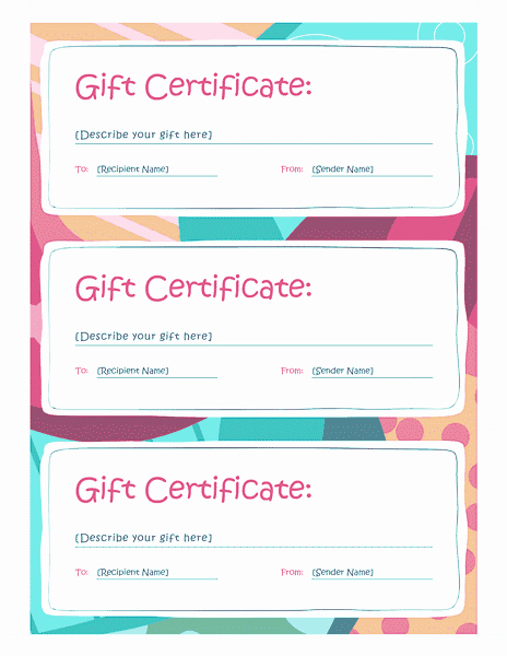 Microsoft Office Gift Tag Template Unique Download Free Gift Certificate Template for Microsoft