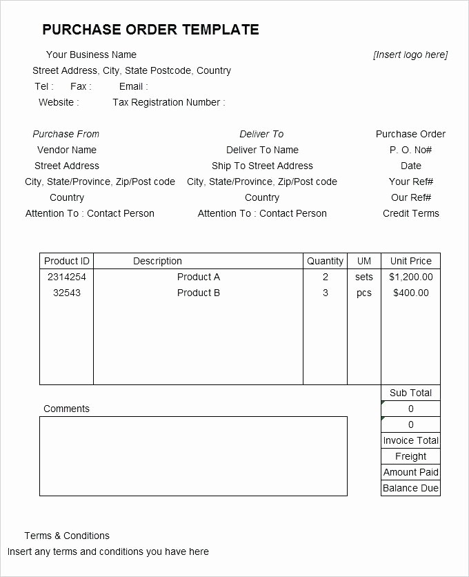 Microsoft Office Purchase order Templates Unique Template Purchase order Template Microsoft Word 2010