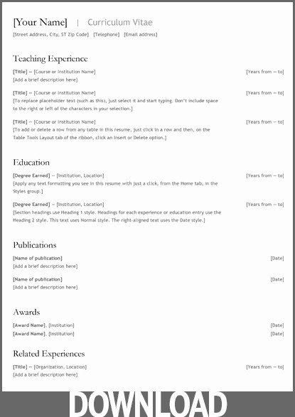 Microsoft Office Resume Templates Downloads Awesome Download 12 Free Microsoft Fice Docx Resume and Cv Templates