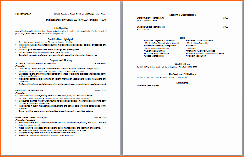 Microsoft Office Word Resume Templates Fresh 10 Cna Resume Template Microsoft Word Bud Template