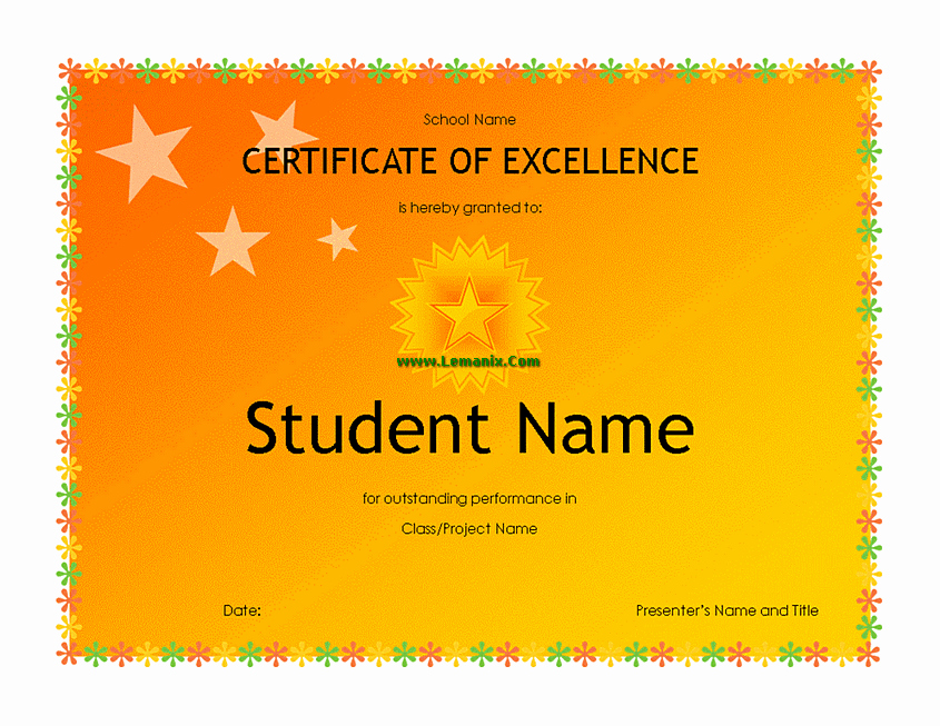 Microsoft Publisher Award Certificate Templates Awesome High School Student Award Microsoft Publisher Templates