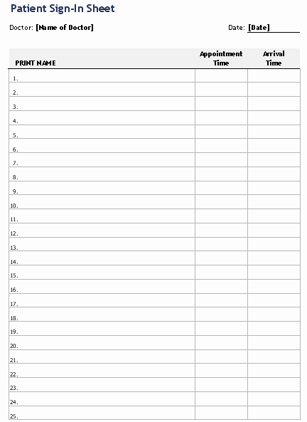 Microsoft Templates Sign In Sheet Unique Printable Sign In Sheet