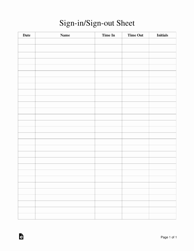 Microsoft Templates Sign In Sheet Unique Sign In Sign Out Sheet Template