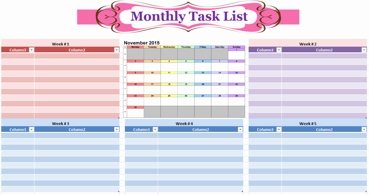 Microsoft to Do List Template Fresh Monthly to Do List Template