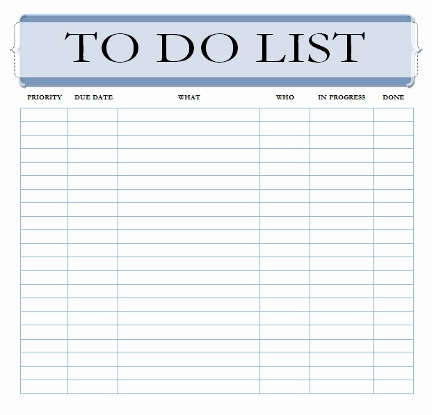 Microsoft to Do List Templates Awesome 6 to Do List Templates Excel Pdf formats