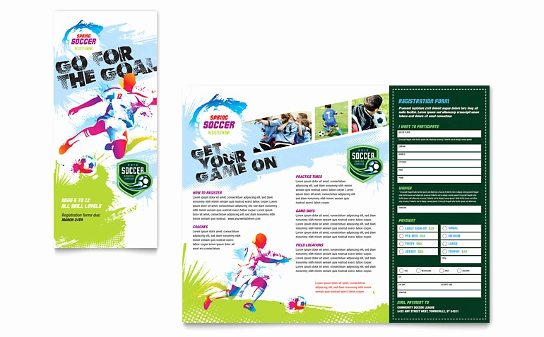 Microsoft Tri Fold Brochure Template Inspirational Youth soccer Tri Fold Brochure Template Word &amp; Publisher