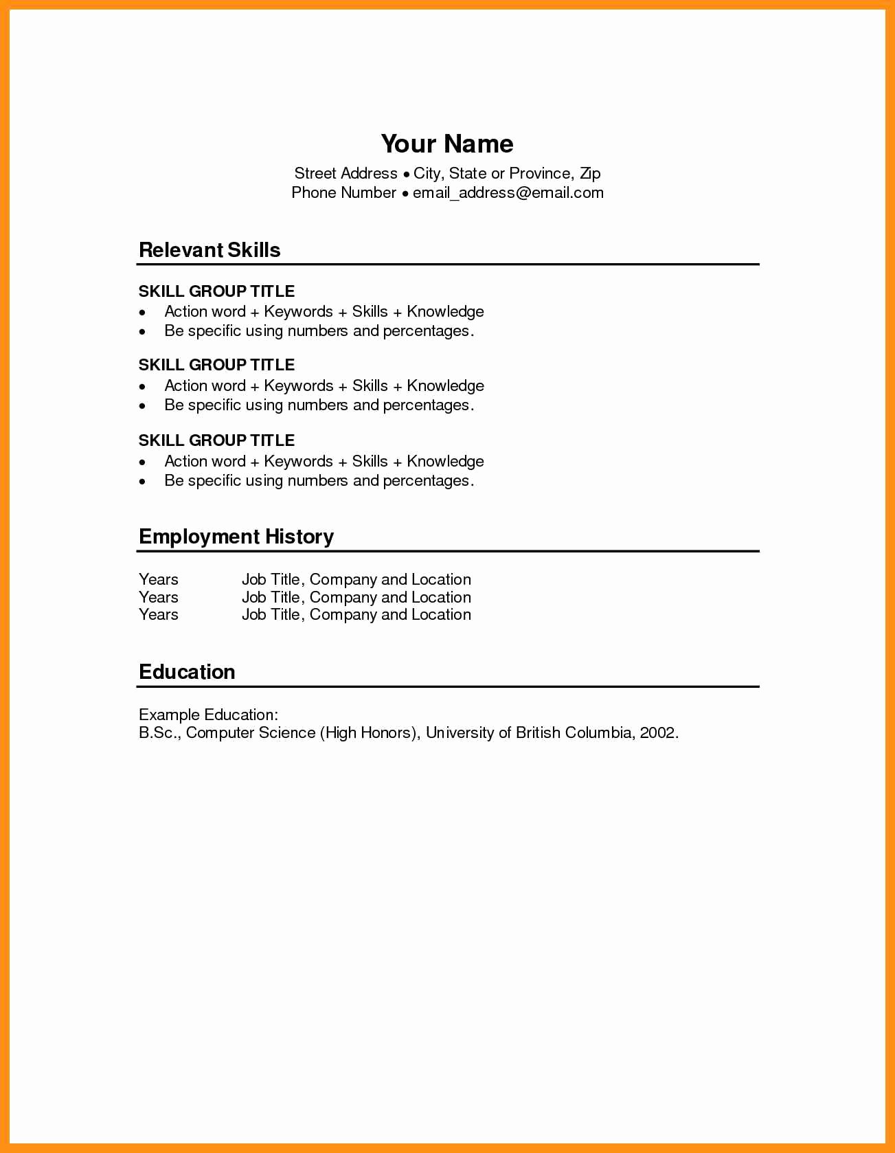 Microsoft Word 2003 Resume Templates New Resume Templates for Word 2010
