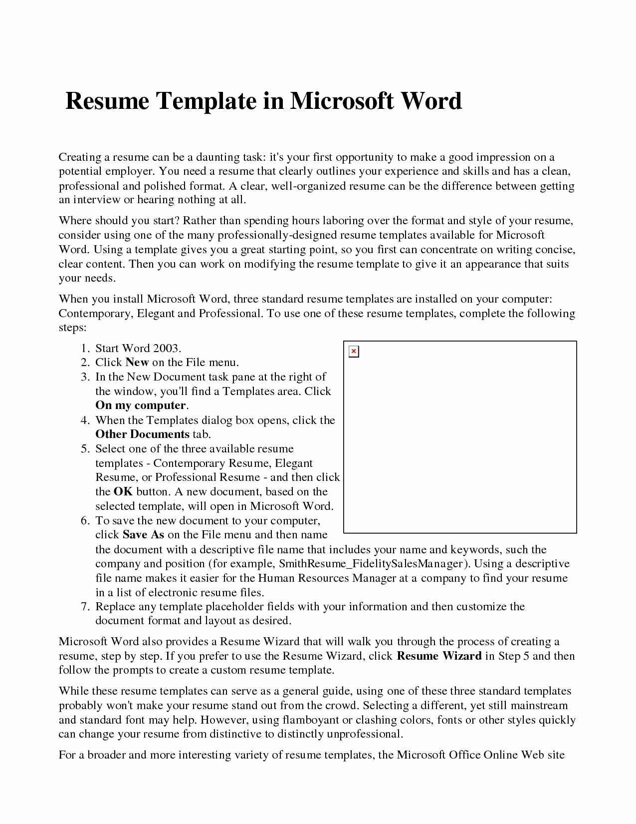 Microsoft Word 2007 Resume Template New Great Microsoft Word 2007 Resume Template