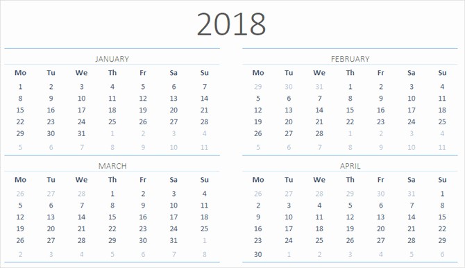 Microsoft Word Calendar Template 2018 Best Of Microsoft Fice Calendar Template 2018