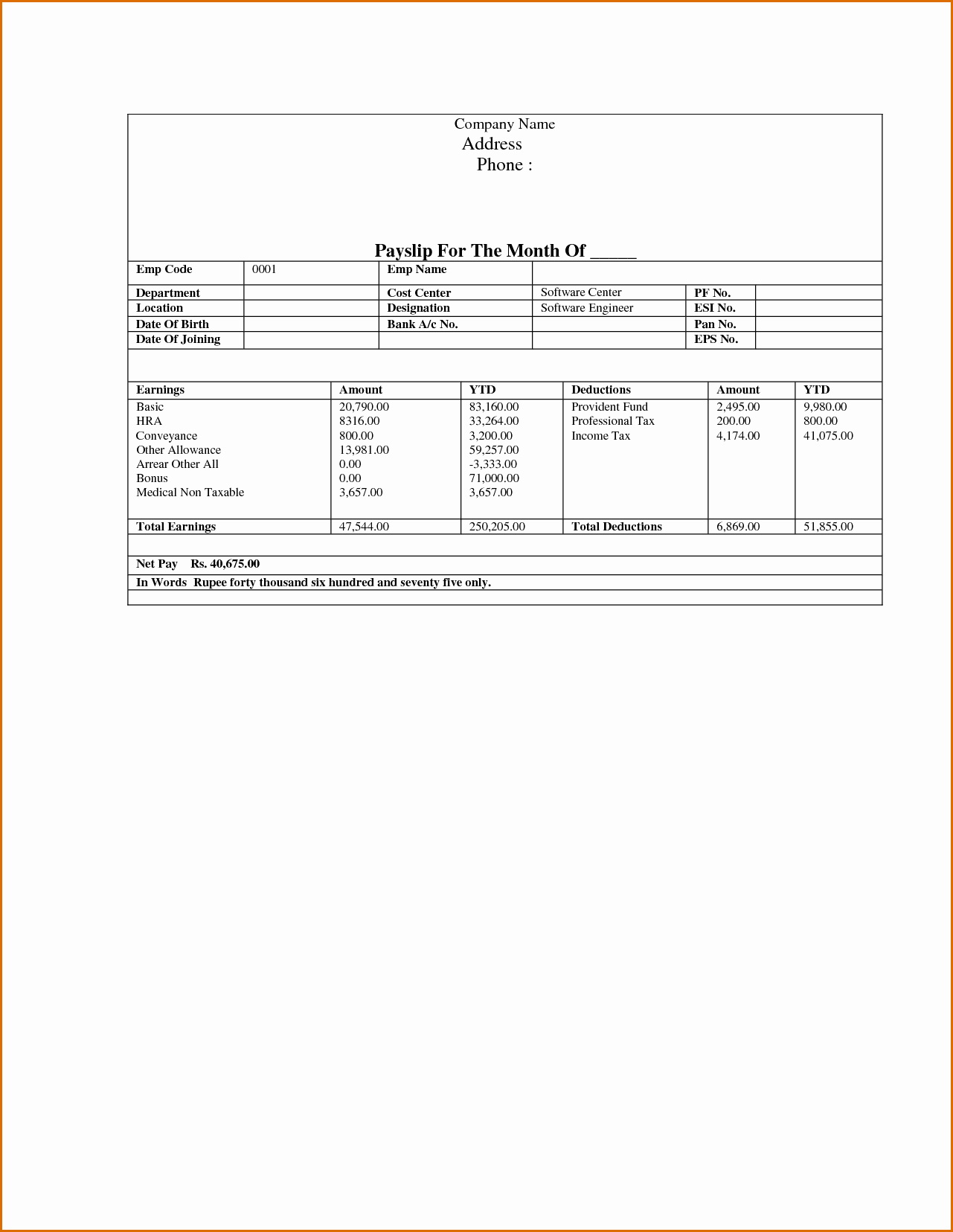 Microsoft Word Check Stub Template Best Of 6 Pay Stub Template Word