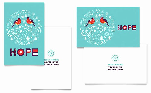 Microsoft Word Christmas Card Template Awesome Ho Ho Ho Greeting Card Template Word &amp; Publisher