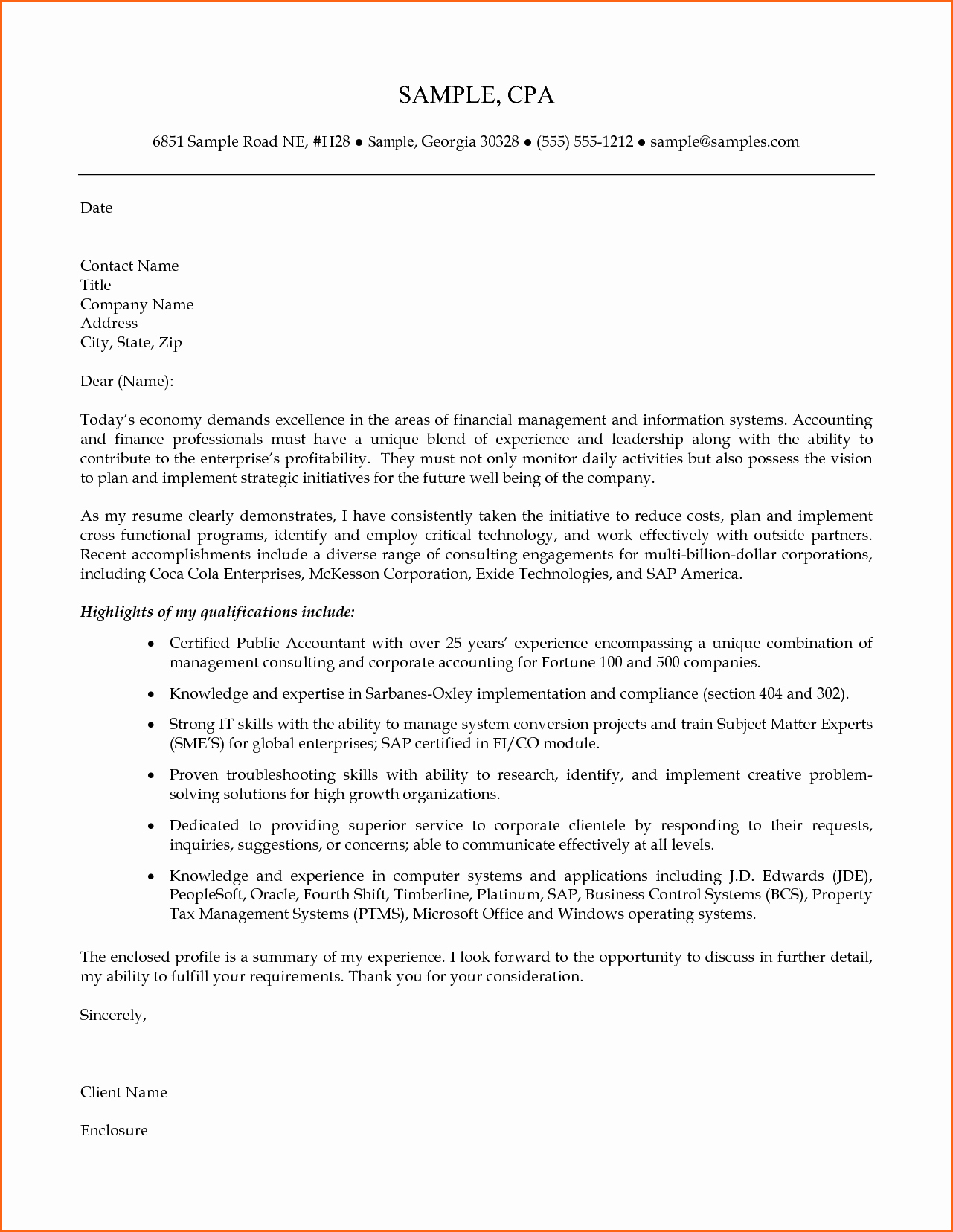 cover letter examples ms word