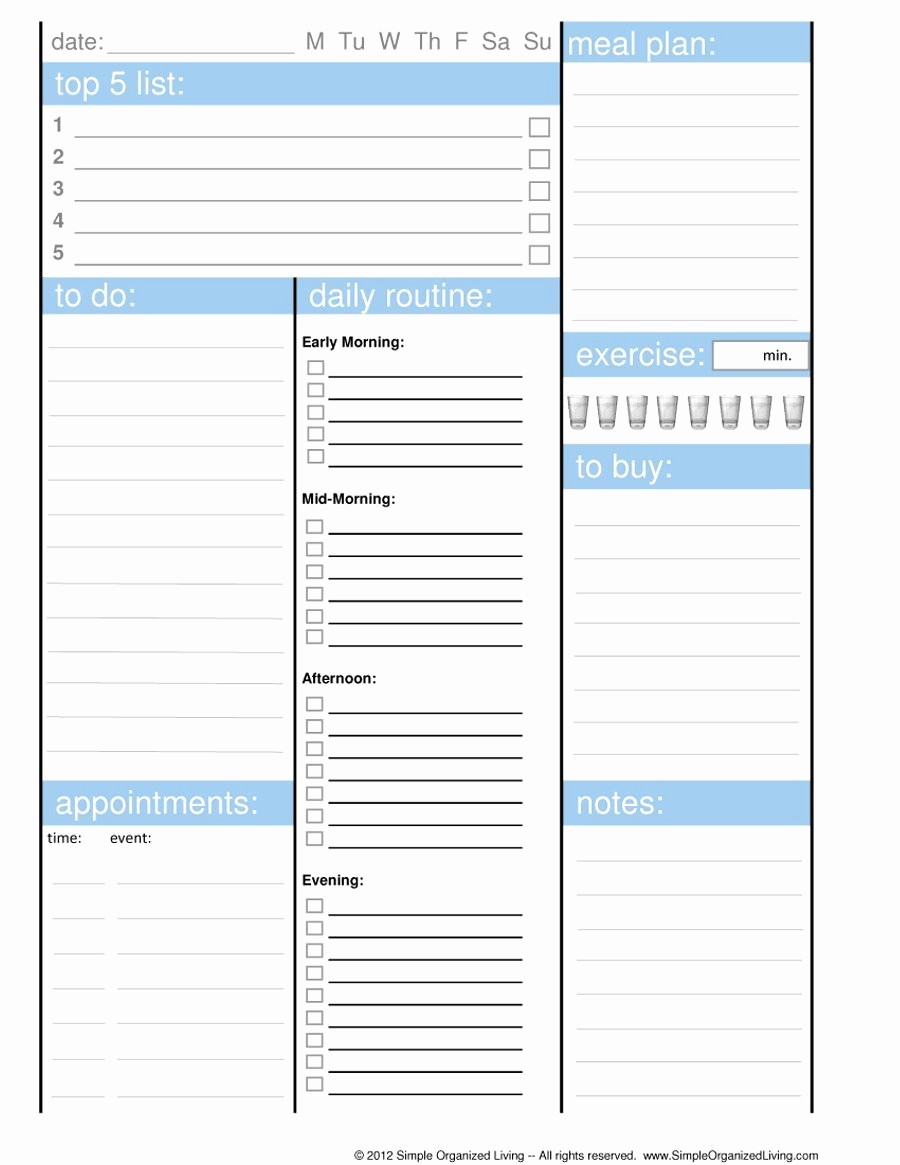 Microsoft Word Daily Schedule Template Best Of Printable Daily Planner Calendar Microsoft Word Templates