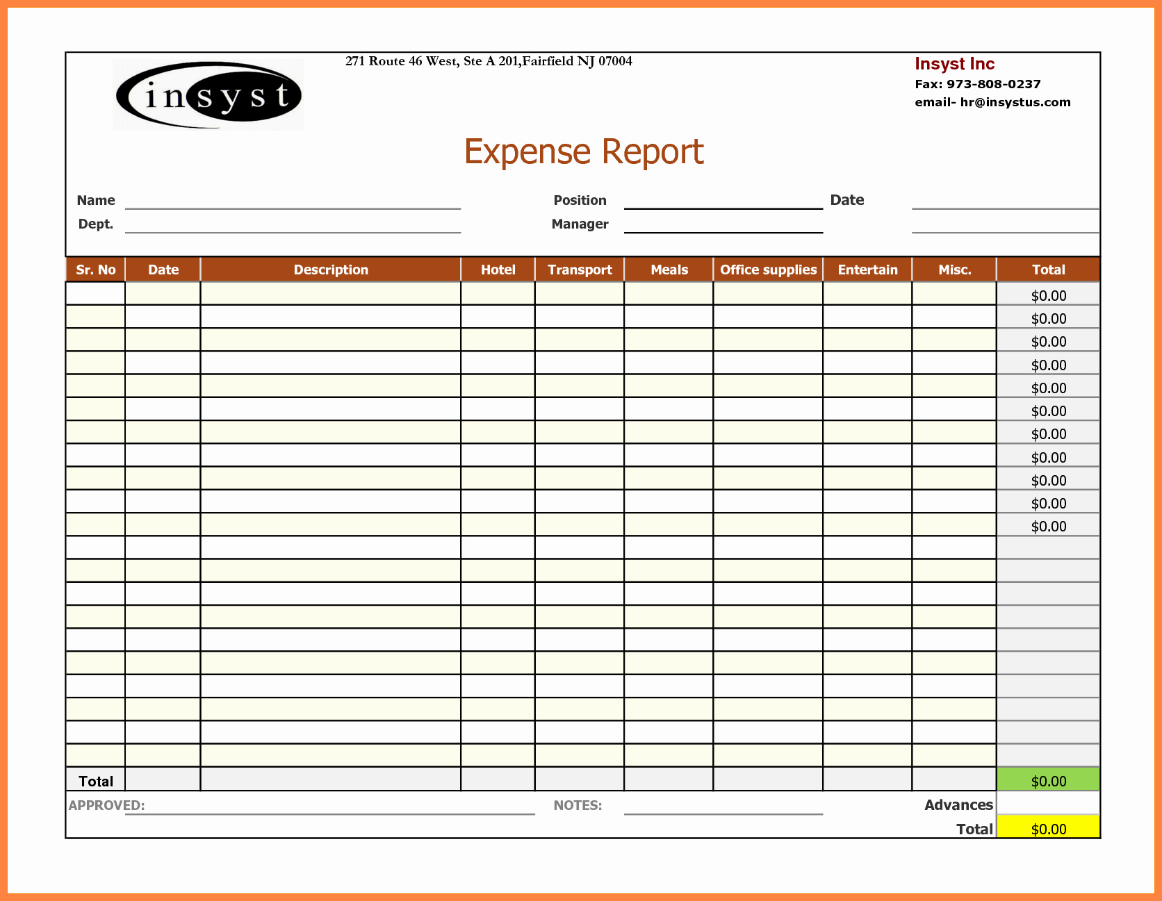 Microsoft Word Expense Report Template Inspirational 8 Microsoft Office Expense Report Template