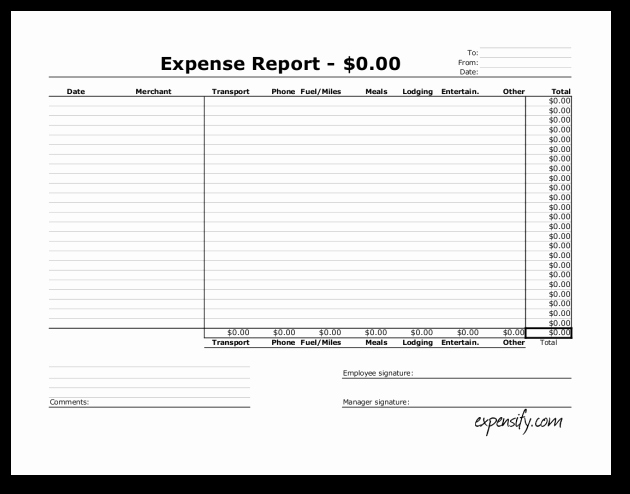 Microsoft Word Expense Report Template Luxury Free Expense Report Templates