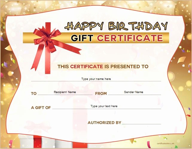 Microsoft Word Gift Card Template Beautiful Birthday Gift Certificate Sample Templates for Word