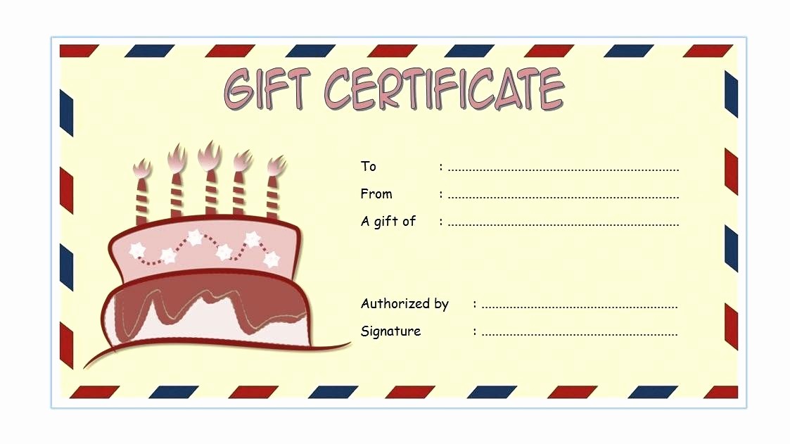 Microsoft Word Gift Card Template Unique Birthday T Certificate Template for Word