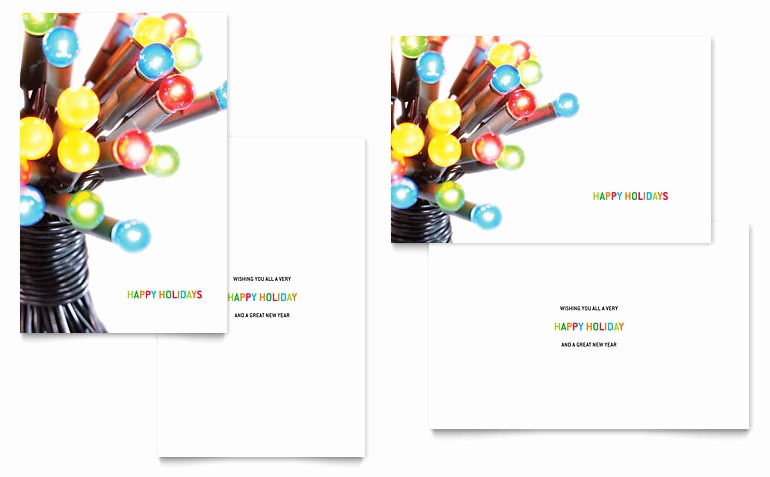 Microsoft Word Greeting Card Template Best Of Christmas Lights Greeting Card Template Word &amp; Publisher