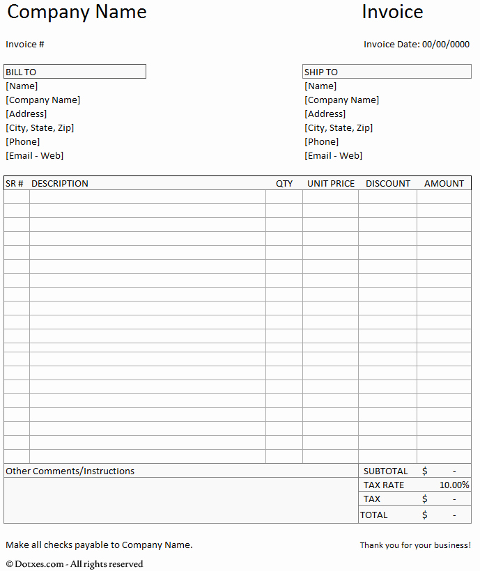 Microsoft Word Invoice Templates Free Awesome Billing Invoice Template Word
