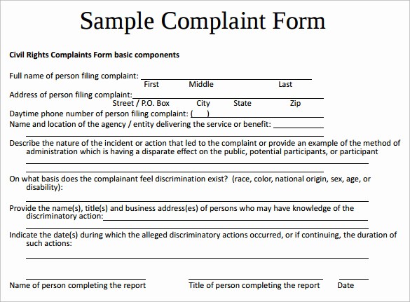 Microsoft Word Legal Complaint Template New 7 Sample Civil Plaint forms to Download