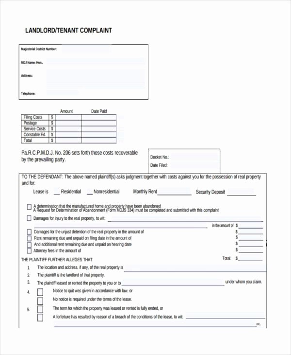 Microsoft Word Legal Complaint Template New Sample Civil Plaint form Delectable Example formal