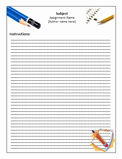 Microsoft Word Lined Paper Template Fresh Handwriting Paper Template – Microsoft Word Templates