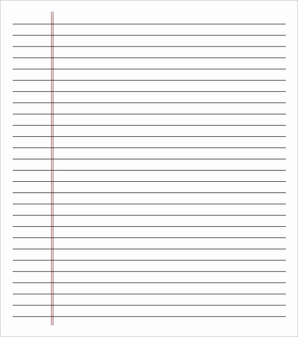 Microsoft Word Lined Paper Template Unique Notebook Paper Template for Word