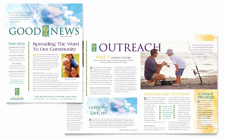 Microsoft Word Newsletter Template Free Unique Christian Church Newsletter Template Word &amp; Publisher