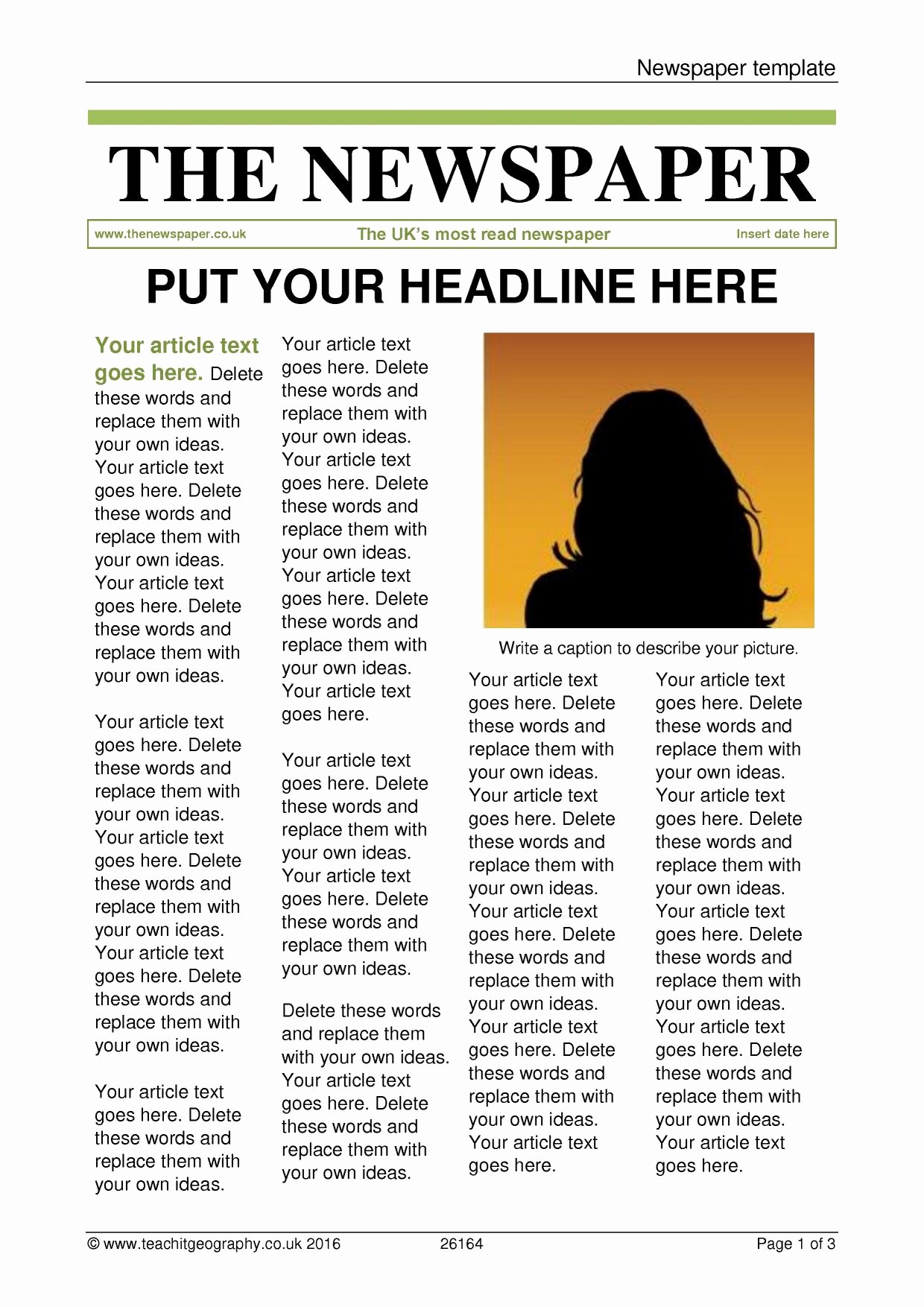 Microsoft Word Newspaper Article Template Beautiful Newspaper Template