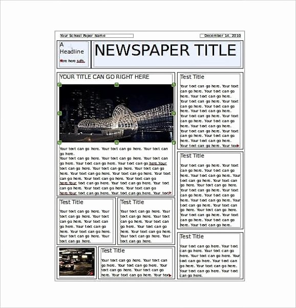 Microsoft Word Newspaper Article Template New Microsoft Newsletter Templates Publisher Free