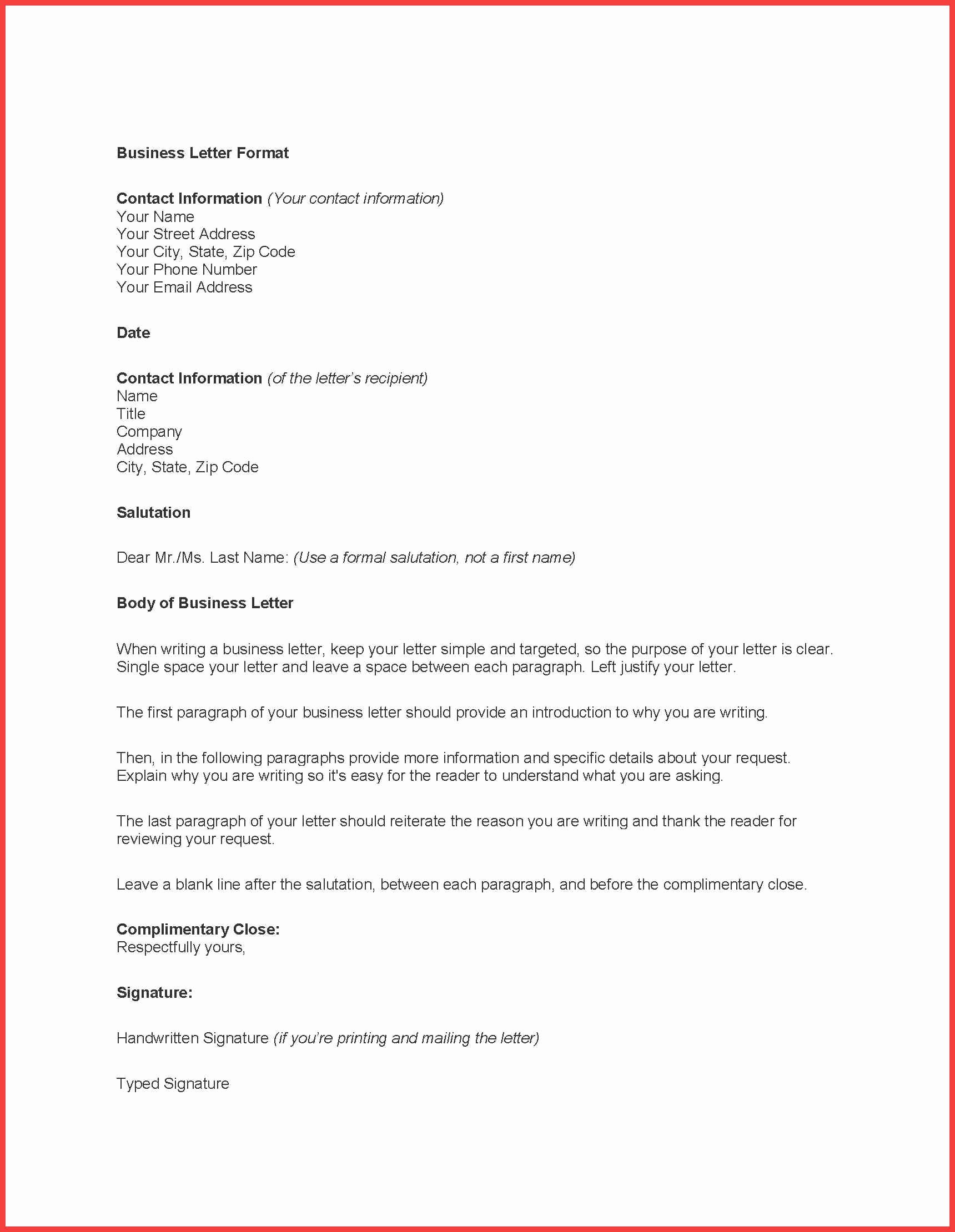Microsoft Word Professional Letter Template Awesome formal Letter Word Template