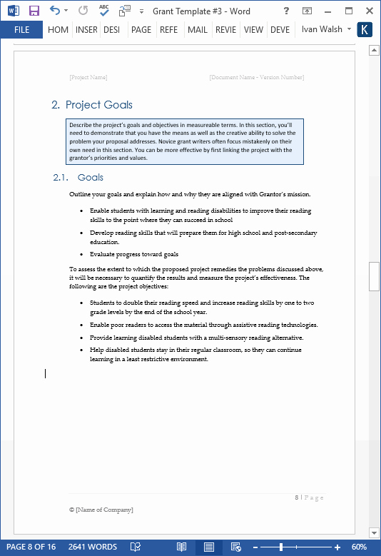 Microsoft Word Template Cover Letter Unique Grant Proposal Template – Ms Word with Free Cover Letter