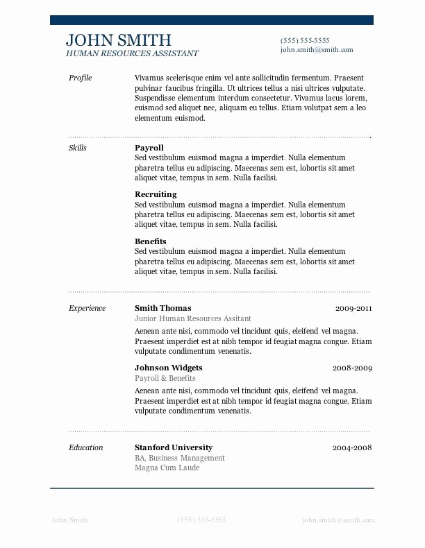 Microsoft Word Template for Resume Elegant 7 Free Resume Templates Job Career