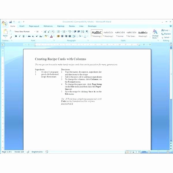 Microsoft Word Templates for Mac Best Of Cookbook Template Pages New Full Page Recipe Scrap Ideas