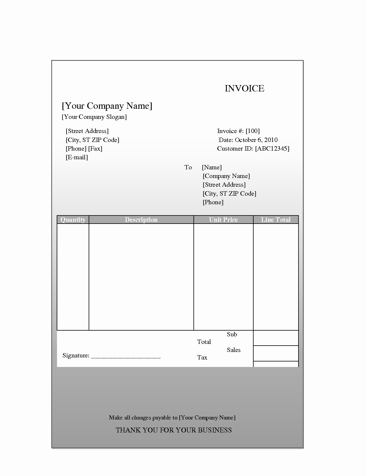 Microsoft Word Templates for Mac Lovely Word Invoice Template Mac