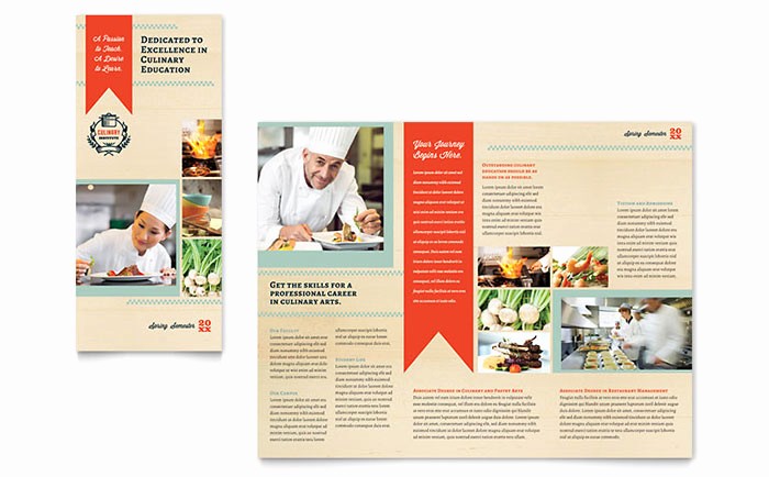 Microsoft Word Tri Fold Template Best Of Culinary School Tri Fold Brochure Template Word &amp; Publisher