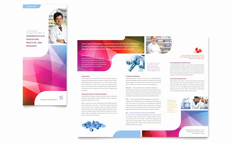 Microsoft Word Tri Fold Template New Pharmacy School Tri Fold Brochure Template Word &amp; Publisher